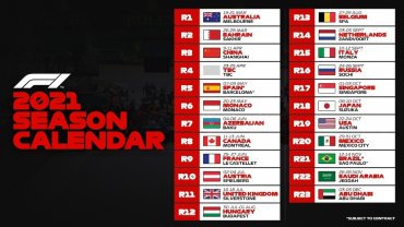 YA ESTA EL CALENDARIO DE LA F1