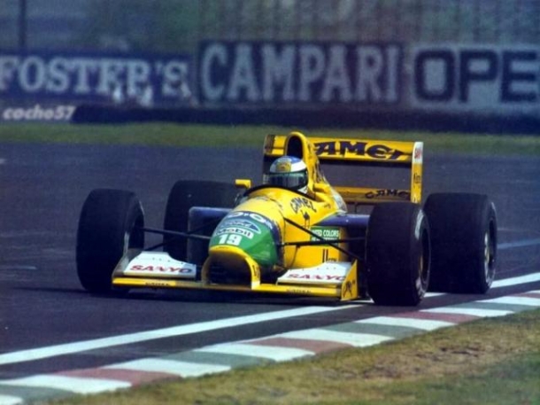 El primer Benetton de Schumacher en la F1.