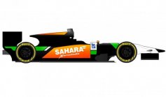 Así se verán los Hilmer de GP2, iguales a los Force India. 