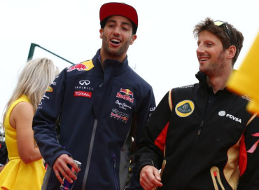 RICCIARDO Y GROSJEAN CERCA DEL NASCAR