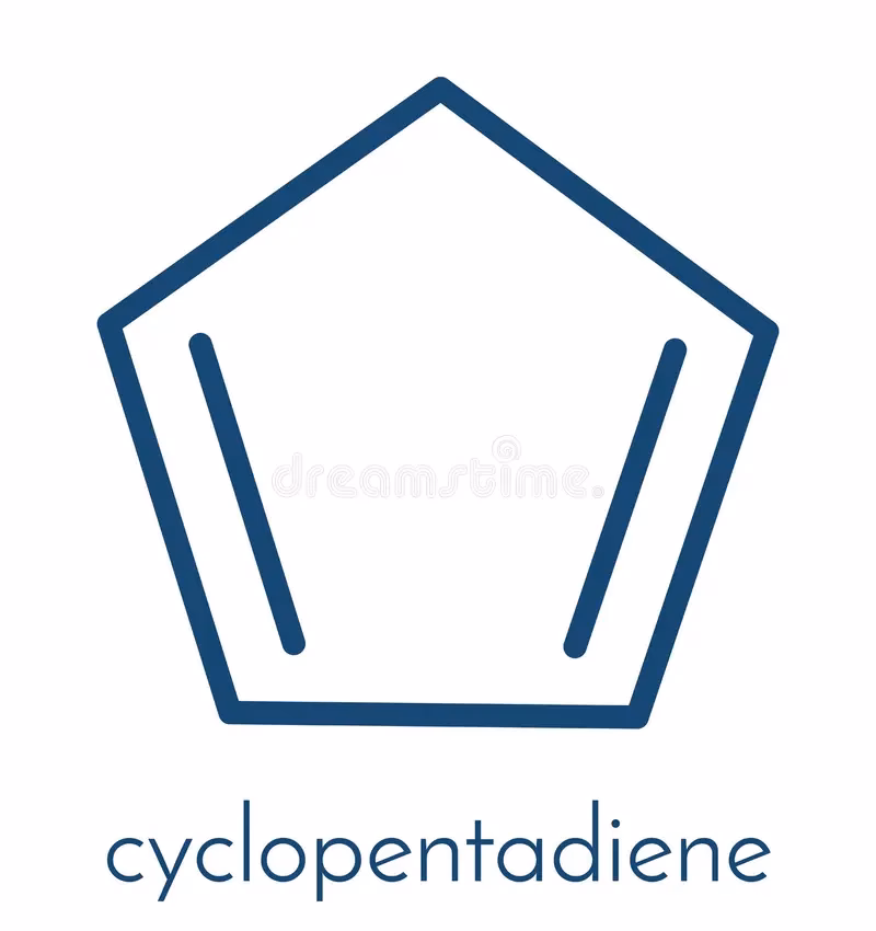 ¿Cuál es la fórmula estructural del ciclopentadieno?