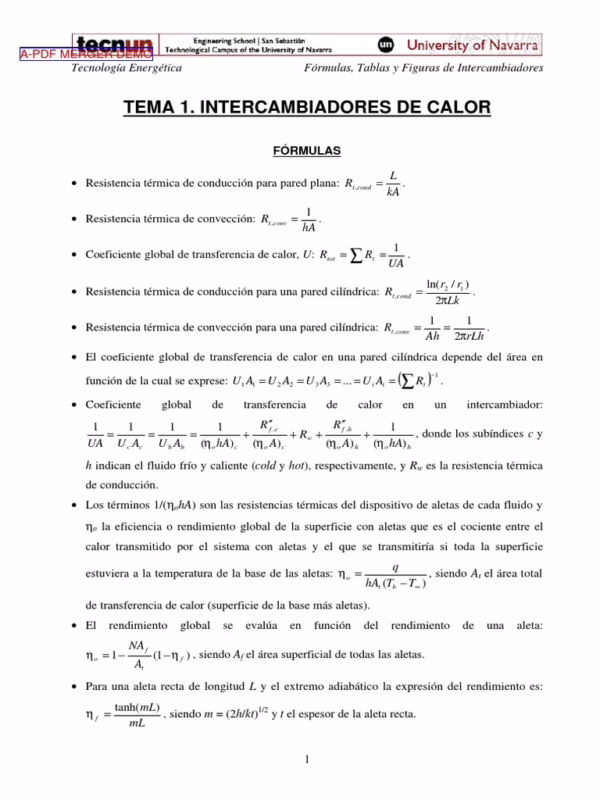 ¿Cuáles son las fórmulas para la transferencia de calor?