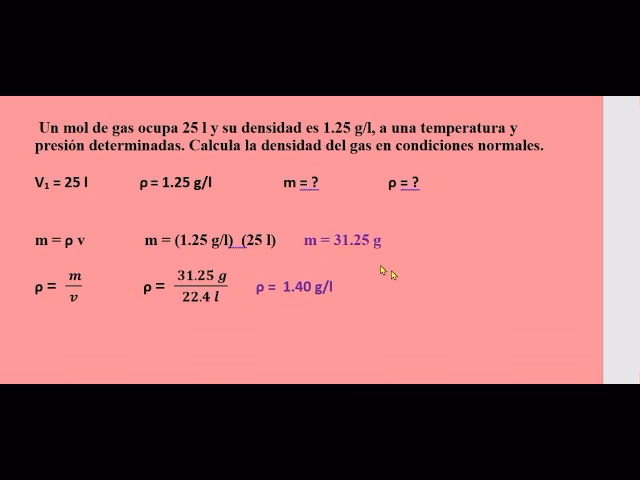 ¿Cuál es la densidad del aire a 25 grados y 1 atm?
