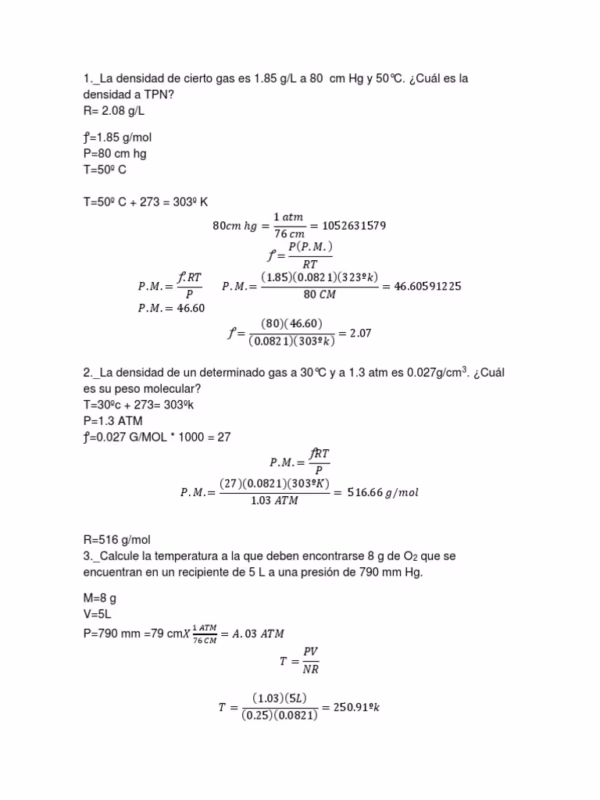 ¿Qué fórmula se usa para la densidad?