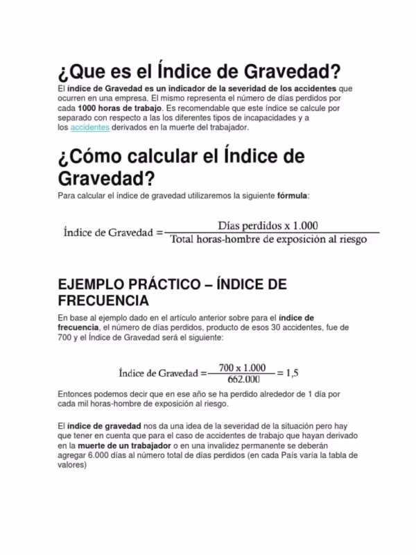 ¿Cuál es la fórmula de frecuencia y gravedad?