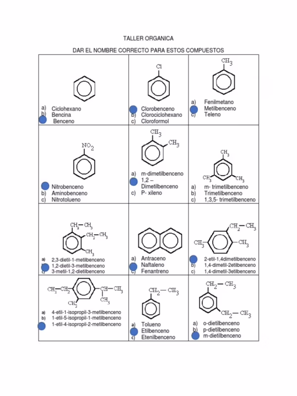 ¿Cuál es 1 etil 2 metil benceno en la siguiente fórmula estructural?