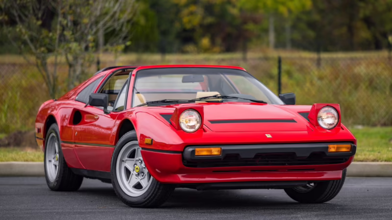 How much horsepower does a 1984 Ferrari 308 GTS have?
