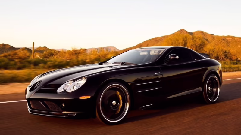 What is the top speed of the 2003 Mercedes SLR McLaren?