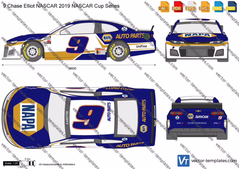 Who wears number 9 in NASCAR?