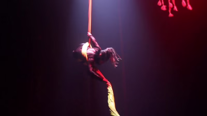 ¿Cómo se llama la acrobacia con tela?