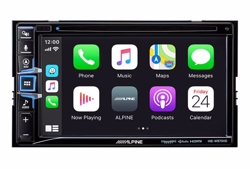 What is the app for Alpine radio?