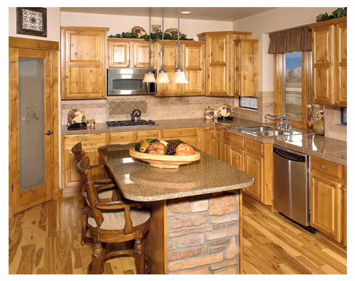 What kitchen cabinet color is outdated?