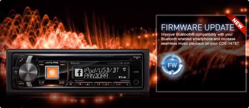 How to update firmware on alpine ute 73bt?