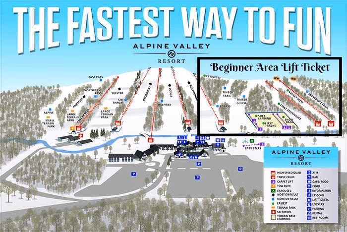 How much is a lift pass at Alpine Valley?