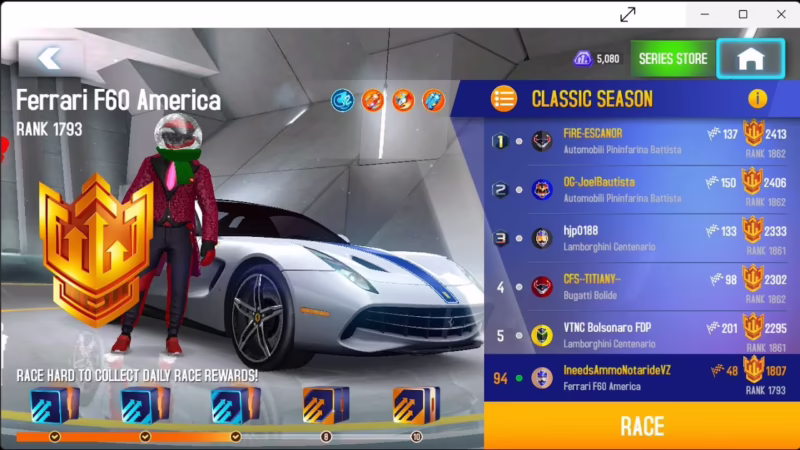 How many Ferrari F60?