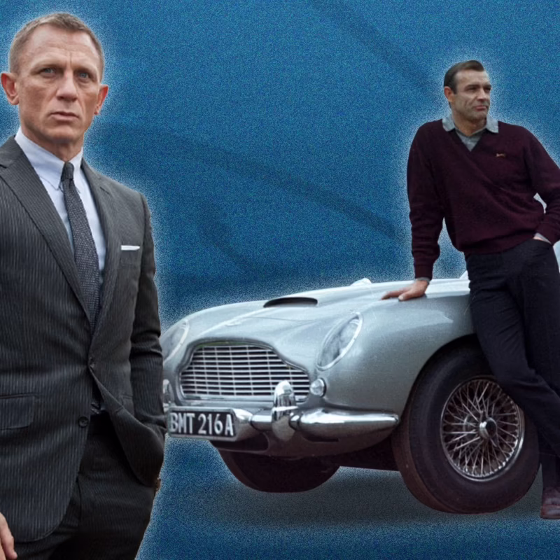 What famous person drives an Aston Martin?