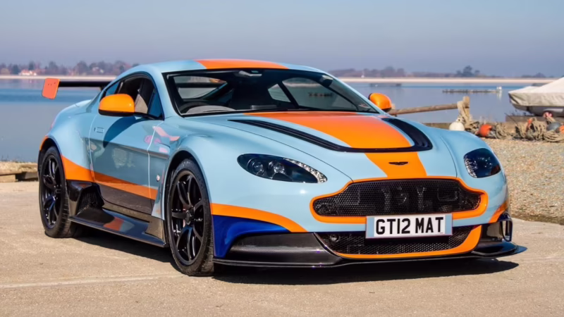 What is the top speed of the Aston Martin Vantage GT12?