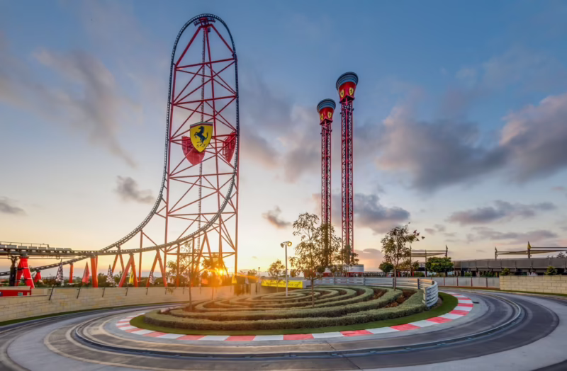 How much does it cost to go to Ferrari theme park?