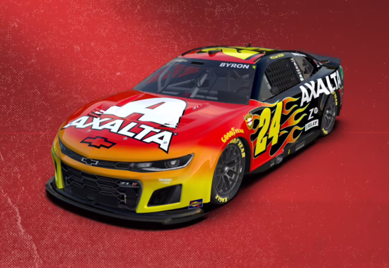 Who drives the Axalta NASCAR?