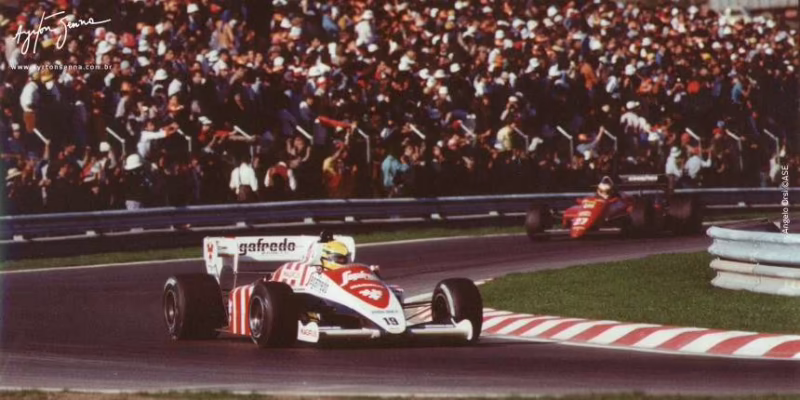 Who did Senna race for in 1984?