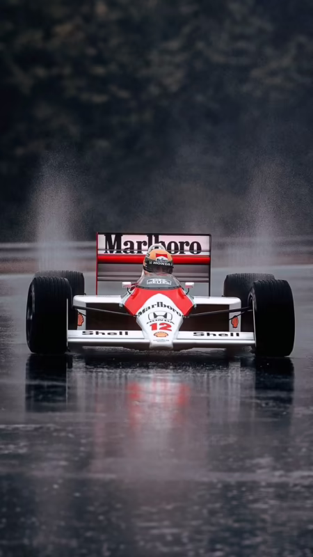 What was Senna's best rain race?