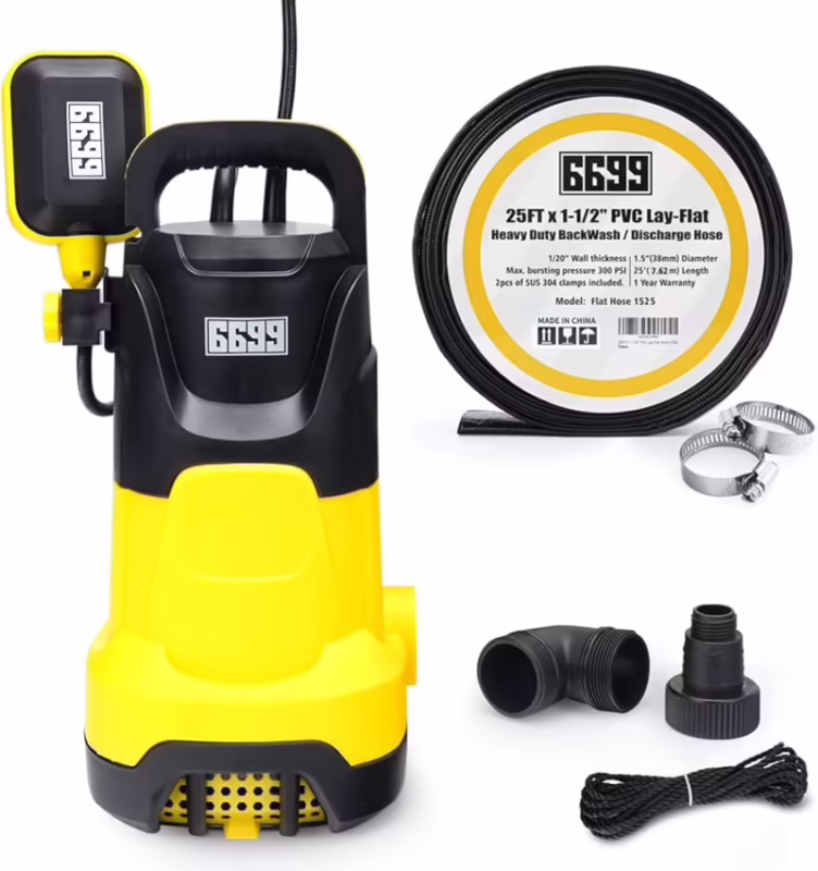 ¿Cuántos metros puede bombear una bomba de agua de 1.5 HP?