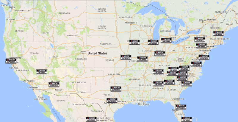 ¿En qué estado es más popular la NASCAR?