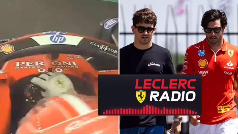 What did Charles Leclerc say on radio?