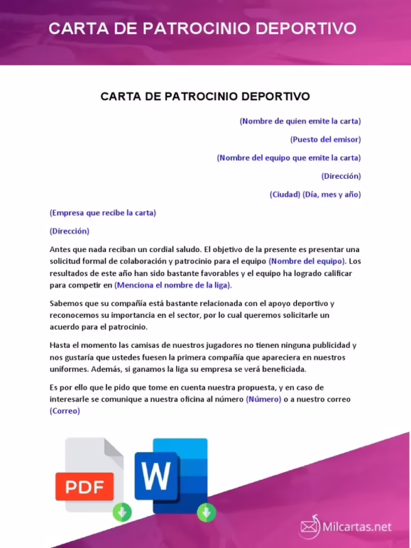 ¿Cómo redactar una carta para patrocinio?