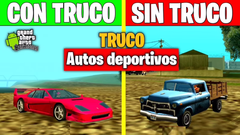 ¿Cuál es el truco de carros deportivos en GTA San Andreas?
