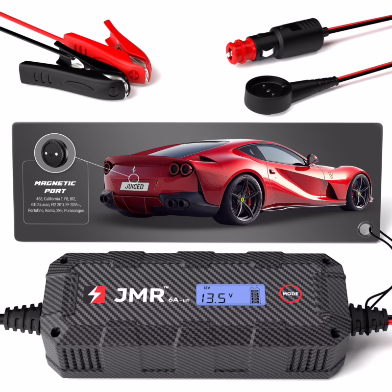 ¿Cómo va conectado el cargador de batería de auto?