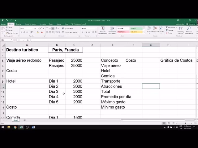 ¿Existe una aplicación de Excel para planificar viajes?
