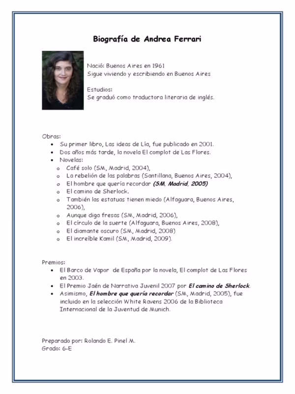 ¿Cuál fue el primer logro de Andrea Ferrari?