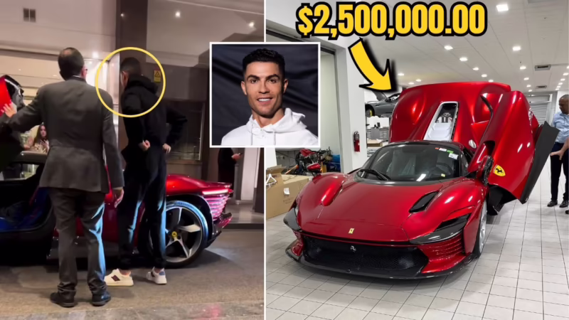 When did Ronaldo crash his Ferrari?