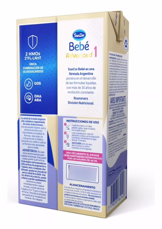 ¿Cuánto tiempo dura la leche Sancor Bebe 1?