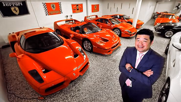 Where is David Lee's Ferrari collection?