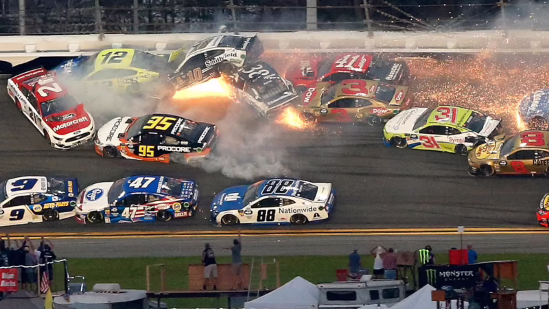 What caused the Daytona 500 crash?