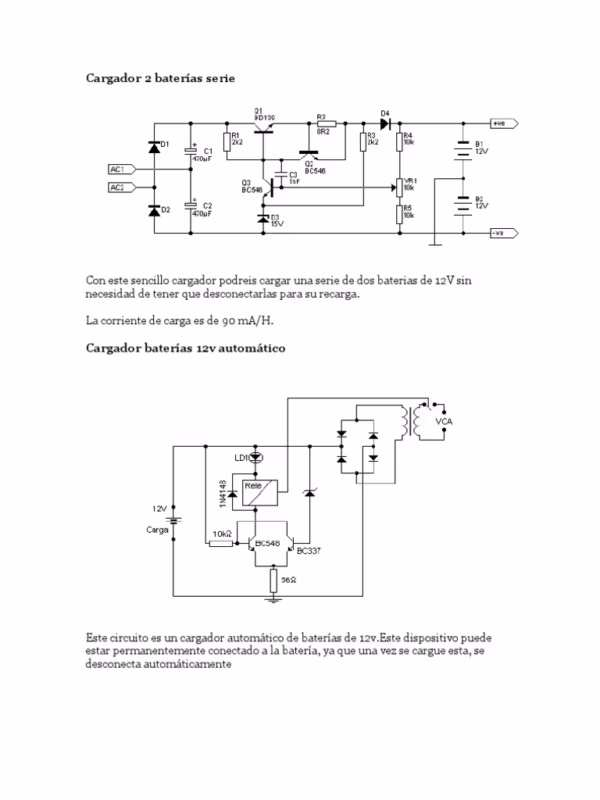 ¿Cuáles son las partes de un cargador de baterías y cuáles son sus funciones?