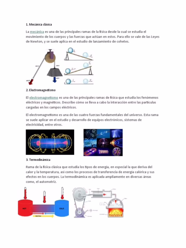 ¿Cuáles son los dos temas principales que estudia un físico?