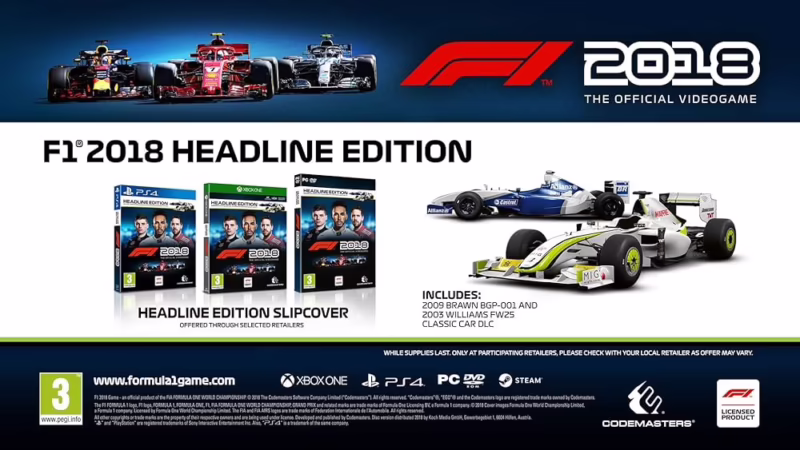 Was there a video game for F1 2018?