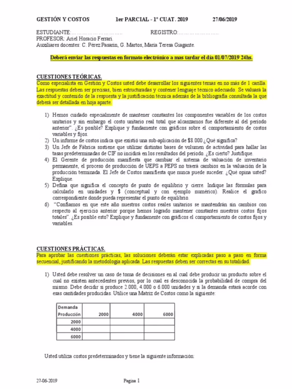 ¿Cómo se realiza la gestión de costos?
