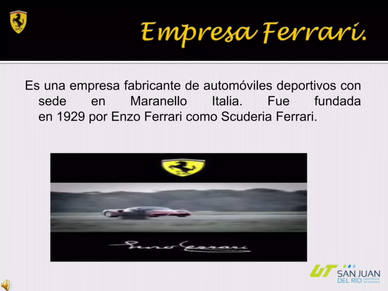 ¿Cuál es la misión y visión de Ferrari?