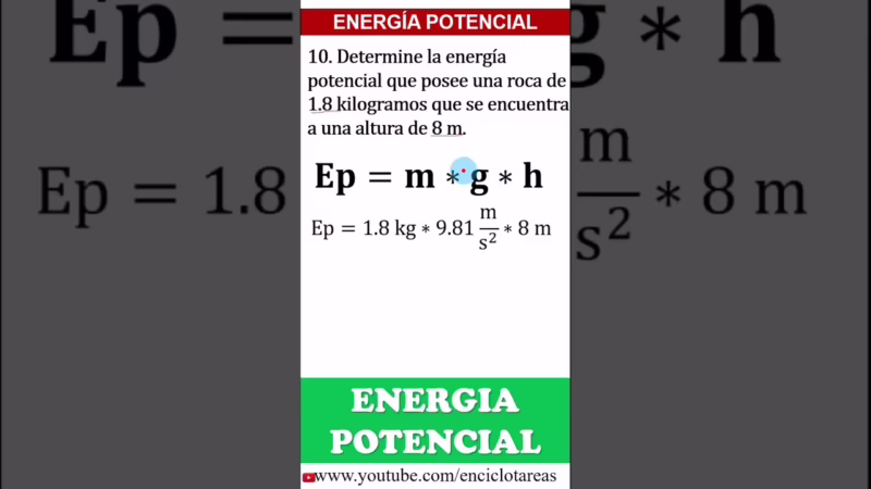 ¿Cómo se calcula la conservación de energía?