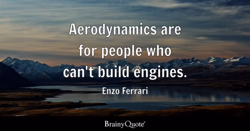 When you buy a Ferrari, you pay for the engine quote.?