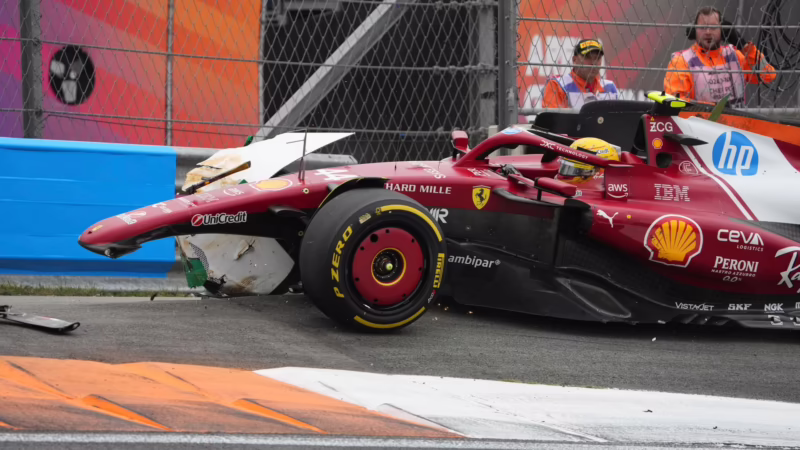 Is the crash scene in Ferrari real?