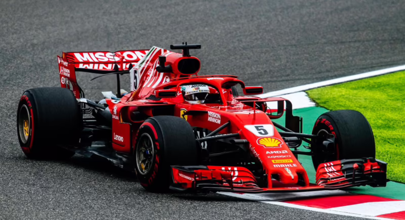 Who is the Ferrari F1 sponsored by?