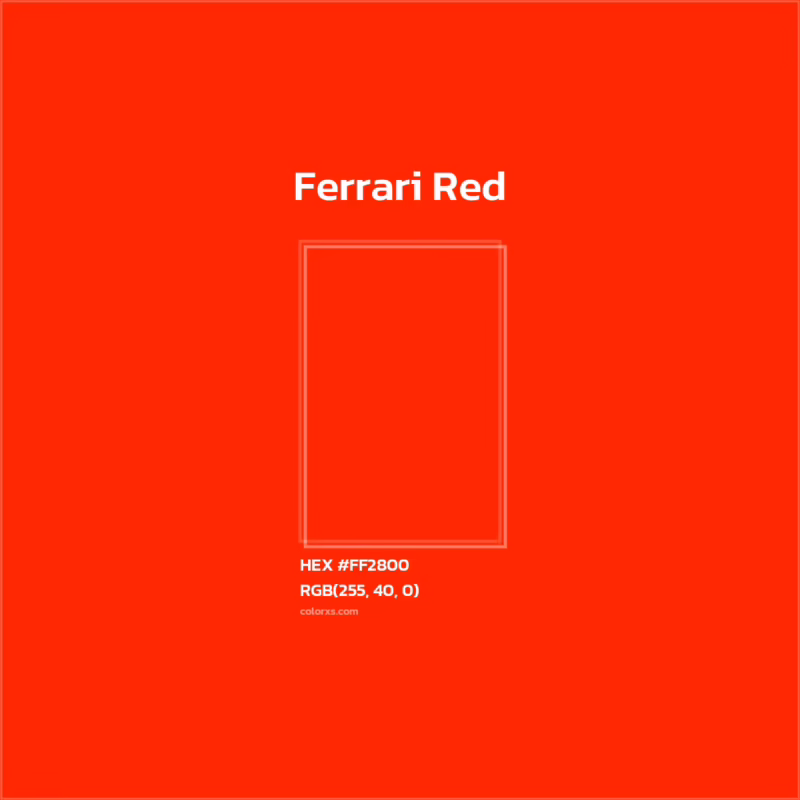 What is the RGB color of Ferrari?
