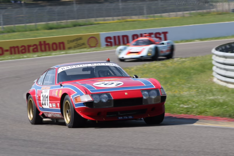 How much horsepower does a 1972 Ferrari Daytona have?