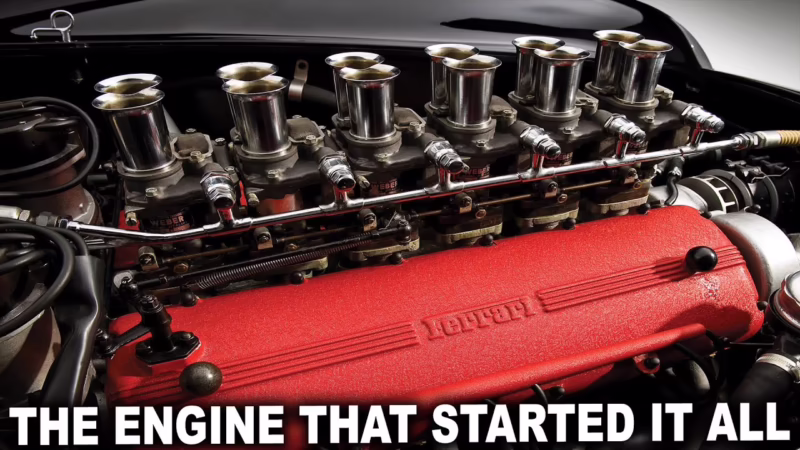 What engine is in the Ferrari Colombo?