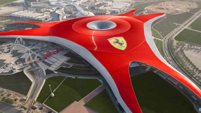 What is the fastest ride at Ferrari Land Dubai?
